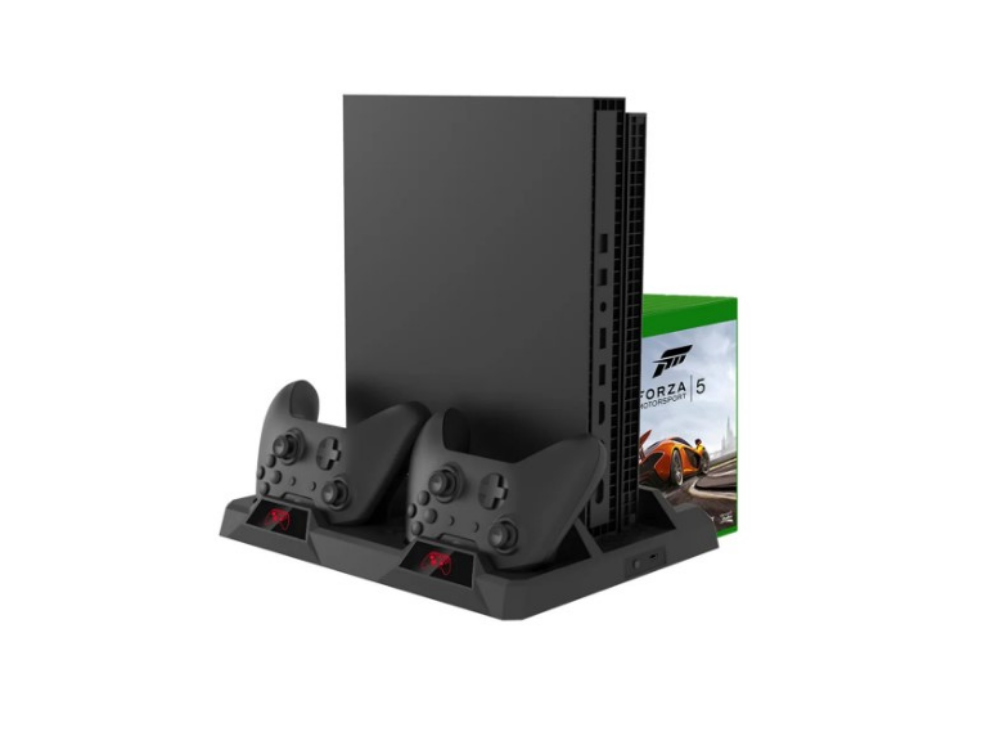 XBOX ONE X/S UYUMLU COK AMACLI SOGUTUCU STAND SARJ ISTASYONU SIYAH