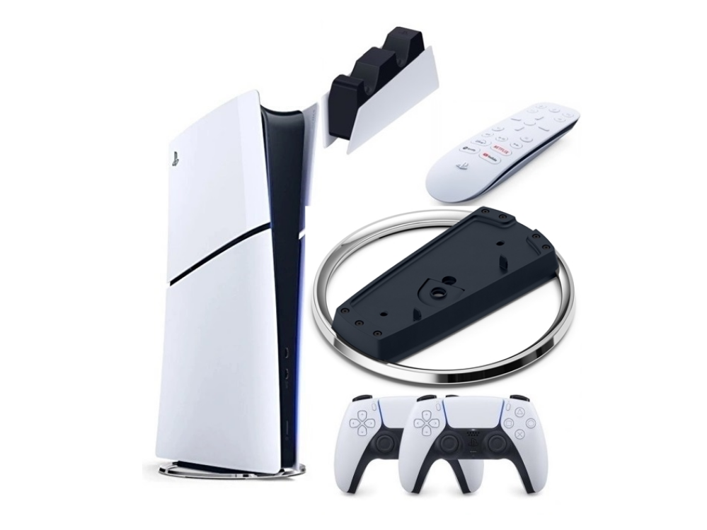 PS5 SLIM DIJITAL + 2. KOL + DIKEY STAND + SARJ ISTASYONU + MEDIA REMOTE BEYAZ